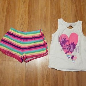 Girls shorts and shirt